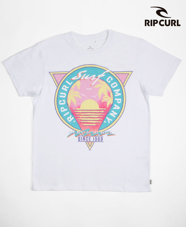 Remera Rip Curl Rc J Te Mc Htg Loose Surf Check Blanco