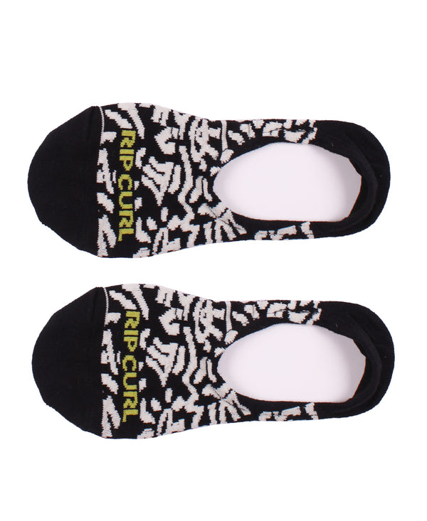 Medias Rip Curl Rc Gj So No Show Jackard Pack x2 Pares Negro