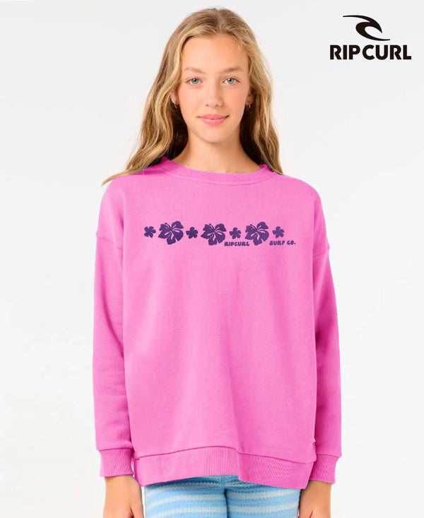 Buzo KIDS RipCurl Fe Crew Std Neon Isles N9 Rosa