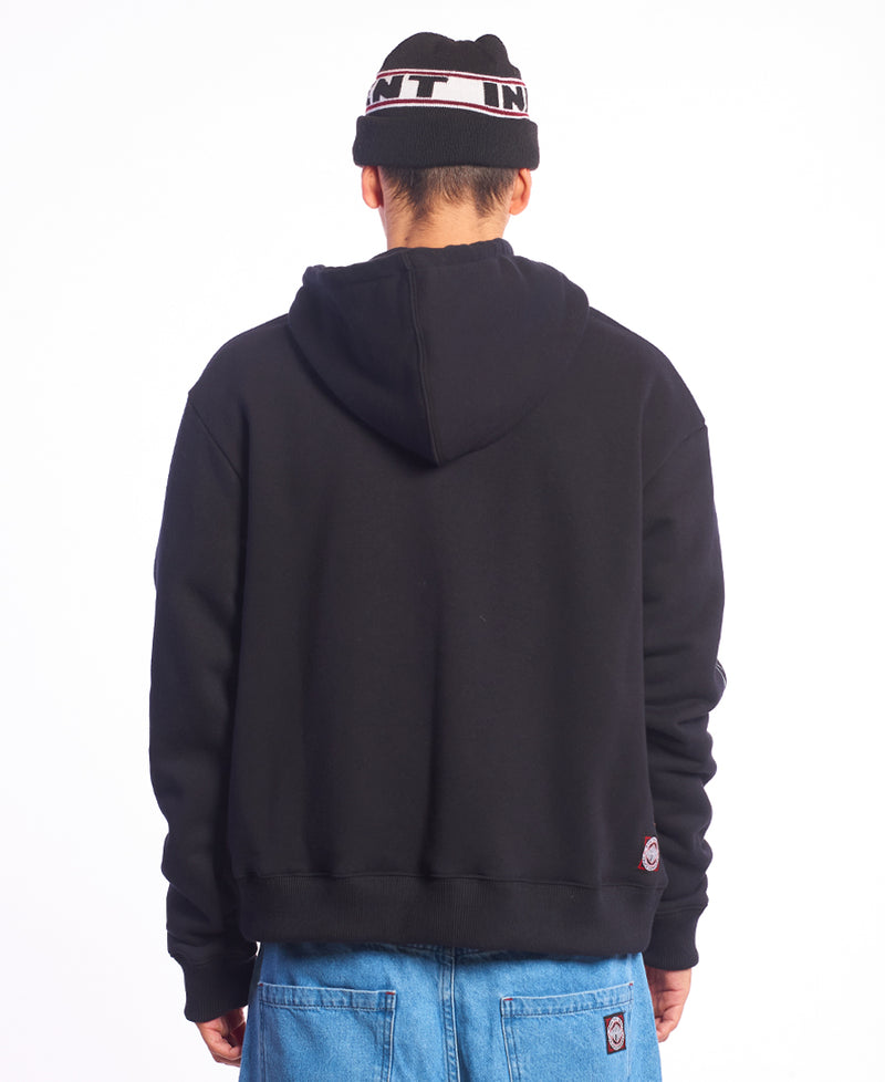 Buzo Independent Indy Fe Hood Boxy Double Print Negro