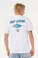 Remera Rip Curl Fade Out Icon Blanco