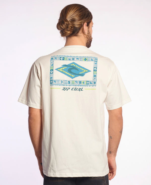 Remera Rip Curl Hombre Loose Big Block Blanco
