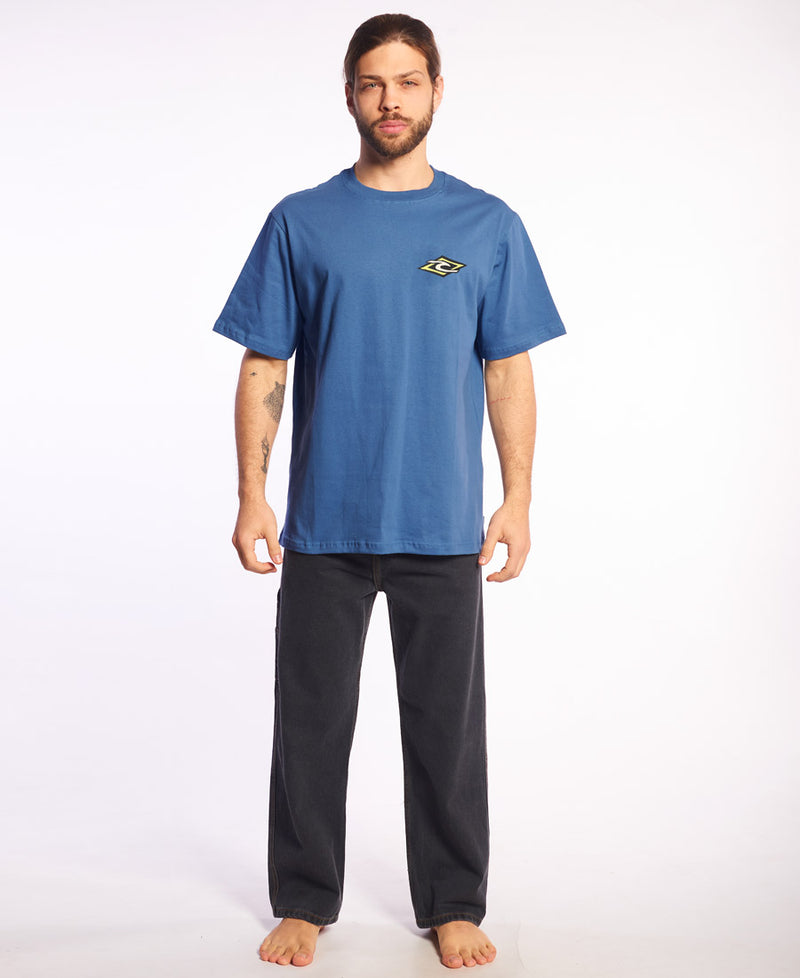 Remera Rip Curl Hombre Loose Big Block Azul
