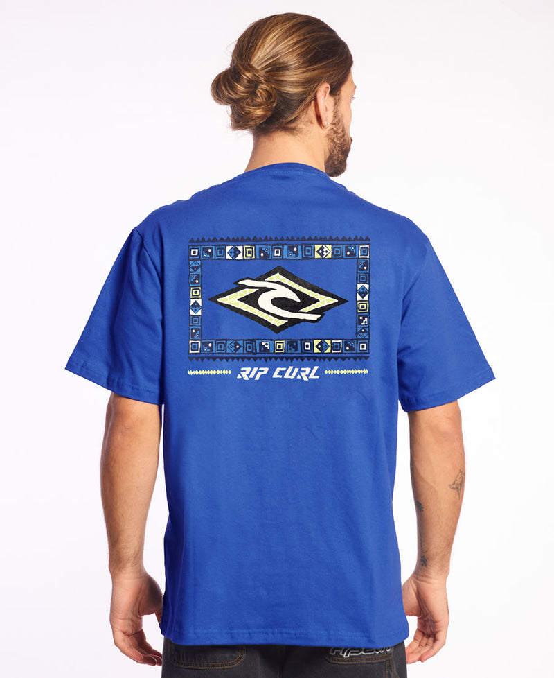 Remera Rip Curl Hombre Loose Big Block Azul Oscuro