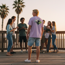 Remera Rip Curl  Loose Raw Energy Lila