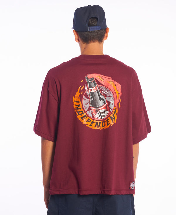 Remera Independet H Boxy Fire (O2)