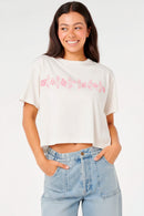 Remera Rip Curl Crop Hula Blanco