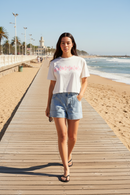 Remera Rip Curl Crop Hula Blanco