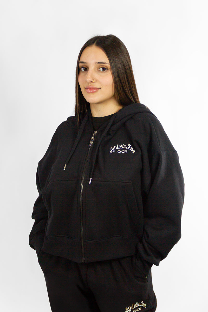 Campera Ocn M Crop Boston 601M6 Negro