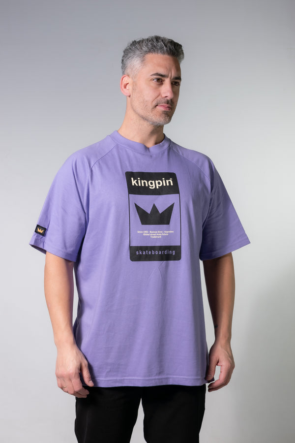 Remera Kingpin OVERSIZE Ranglan King Dahila 242 Violeta Unisex