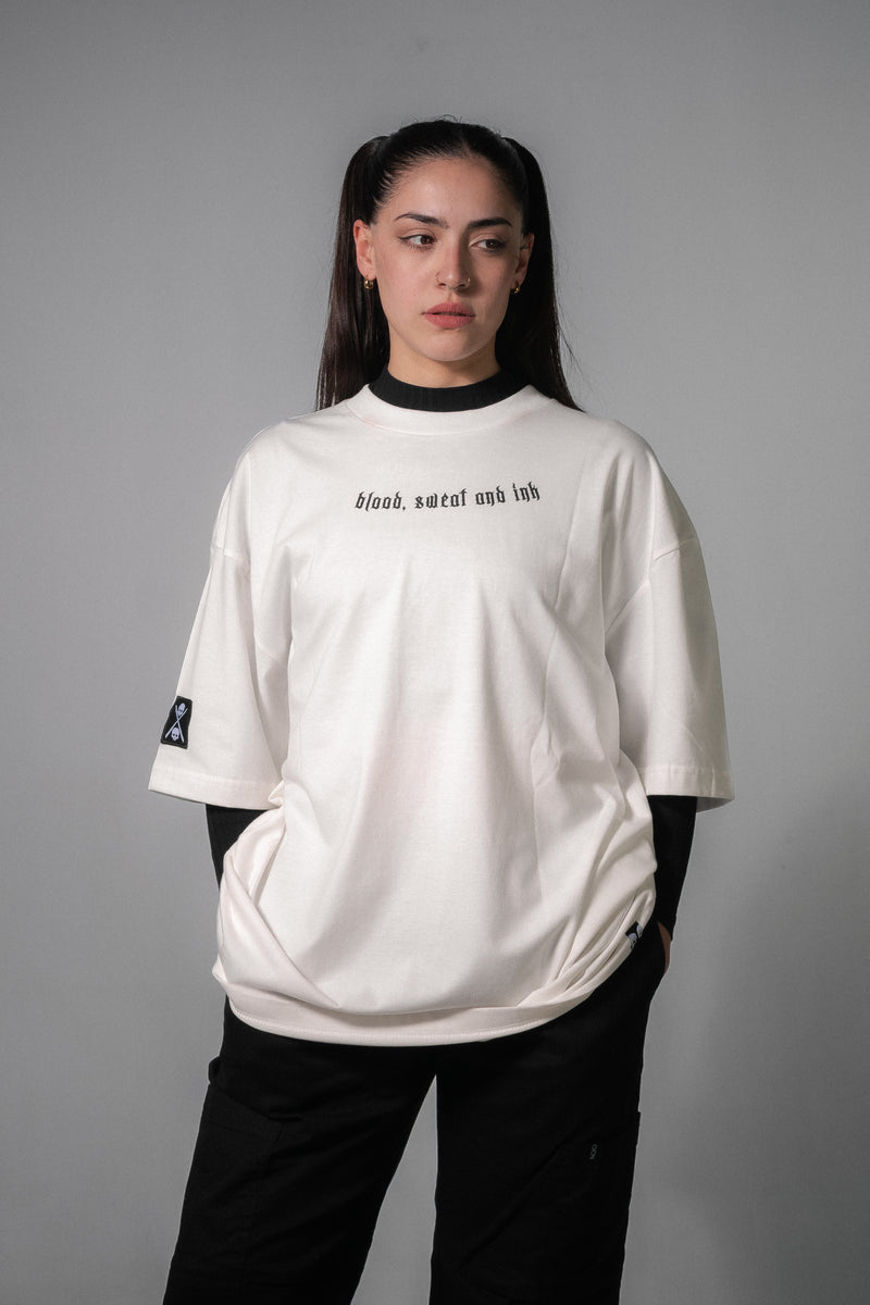 Remera Dos Padres Unisex Oversize 265 Blanco