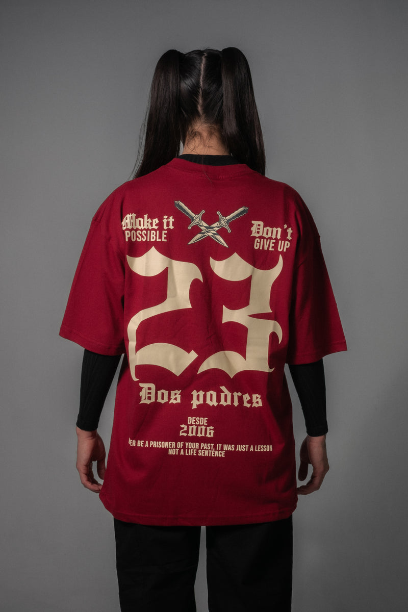 Remera Dos Padres Unisex Oversize 251 puro bordo