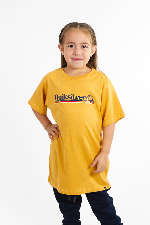 Remera Quiksilver Kids Mc All Lined Up Amarillo