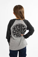 Remera Manga Larga Rip Curl Kids Te Ml Ranglan Wettie