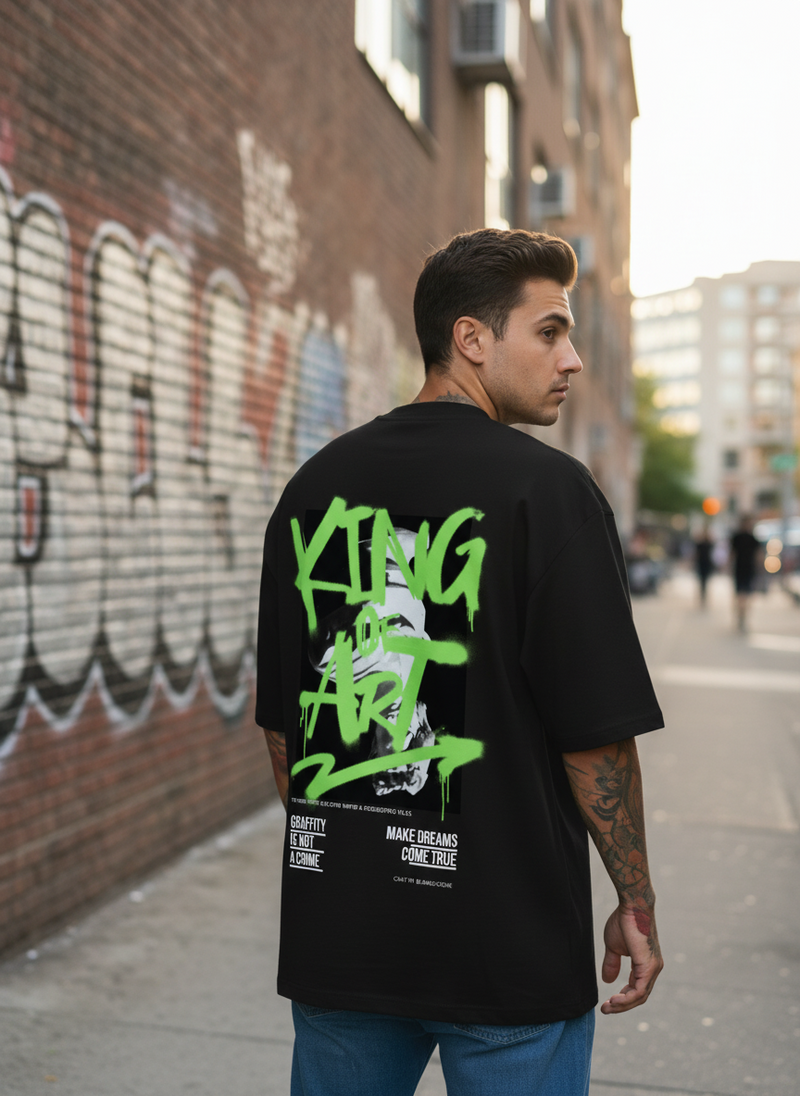 Remera King Of Art Urban Negro