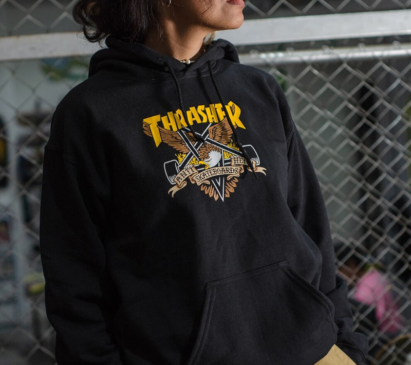 Buzo Thrasher Hoodie Eagledram Negro