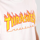 Remera Thrasher H Flame White Blanco