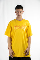 Remera Thrasher H Flame Amarillo