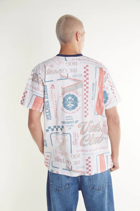 Remera Vulk Vintage Paper Tee Fullprint