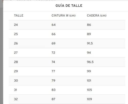 Clothes Talle 26 Jean Es La Talla Pantalon De Mujer Talla Pantalon