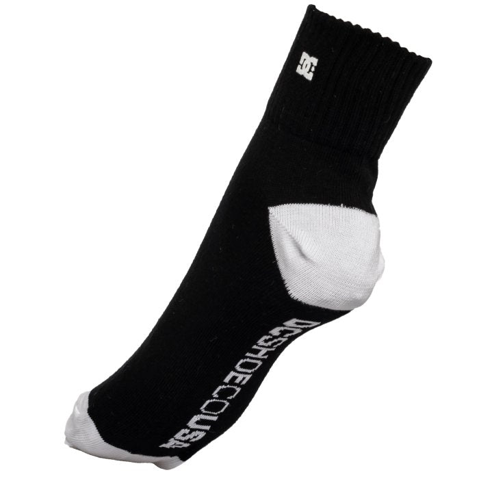 Medias Dc Hombre Co Mid Crew Pack x2 Negro Blanco