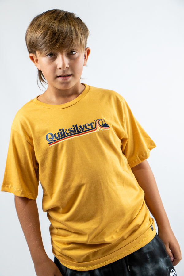 Remera Quiksilver Mc All Lined Up Amarillo KIDS