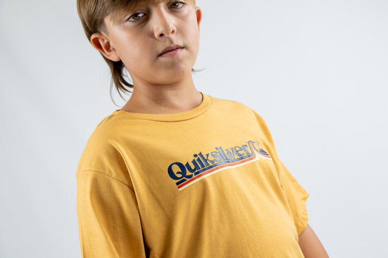 Remera Quiksilver Mc All Lined Up Amarillo KIDS