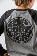 Remera Manga Larga Rip Curl Kids Te Ml Ranglan Wettie