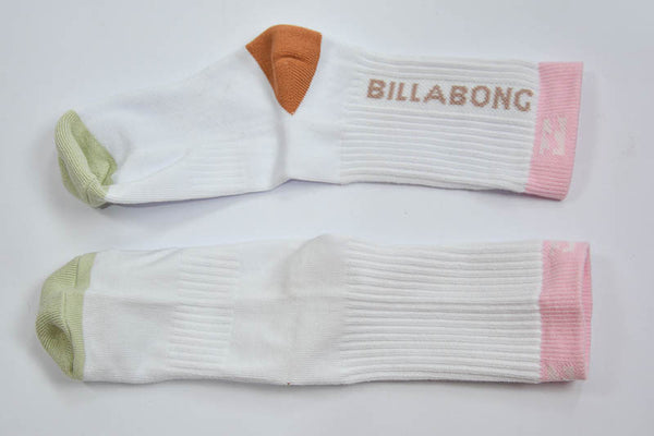 Medias Billabong New Vintage Socks Blanco Rosa Pack x1