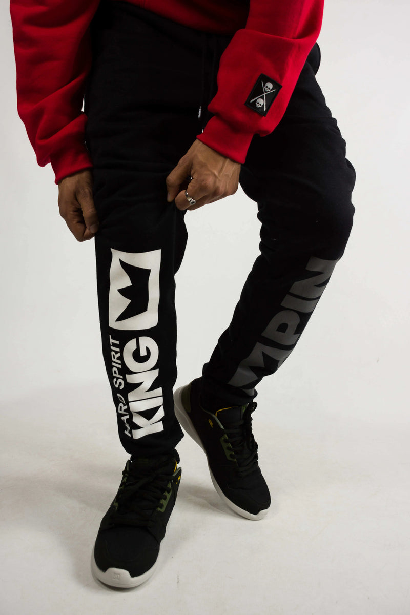 Jogging Kingpin Hombre Black Doble Print Negro