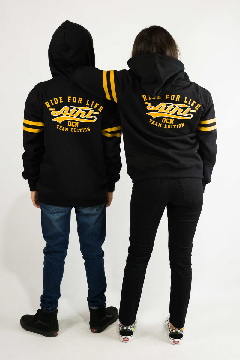 Campera Ocn KIDS Premium Negro/Amarillo Unisex