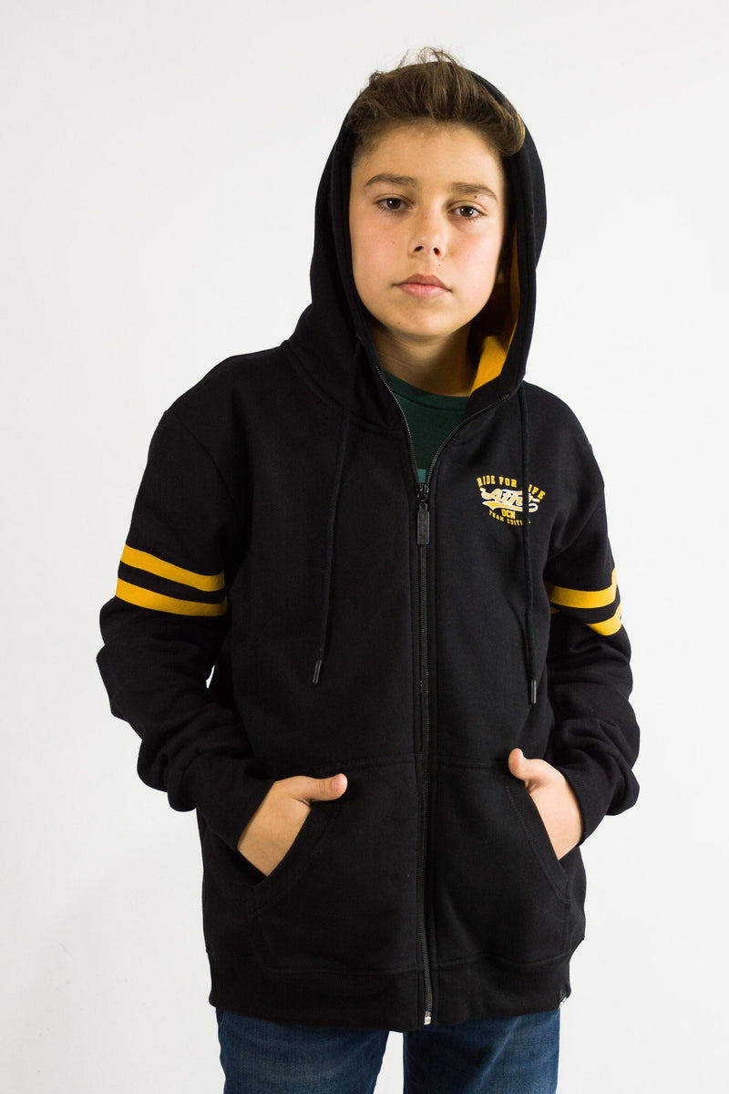 Campera Ocn KIDS Premium Negro/Amarillo Unisex