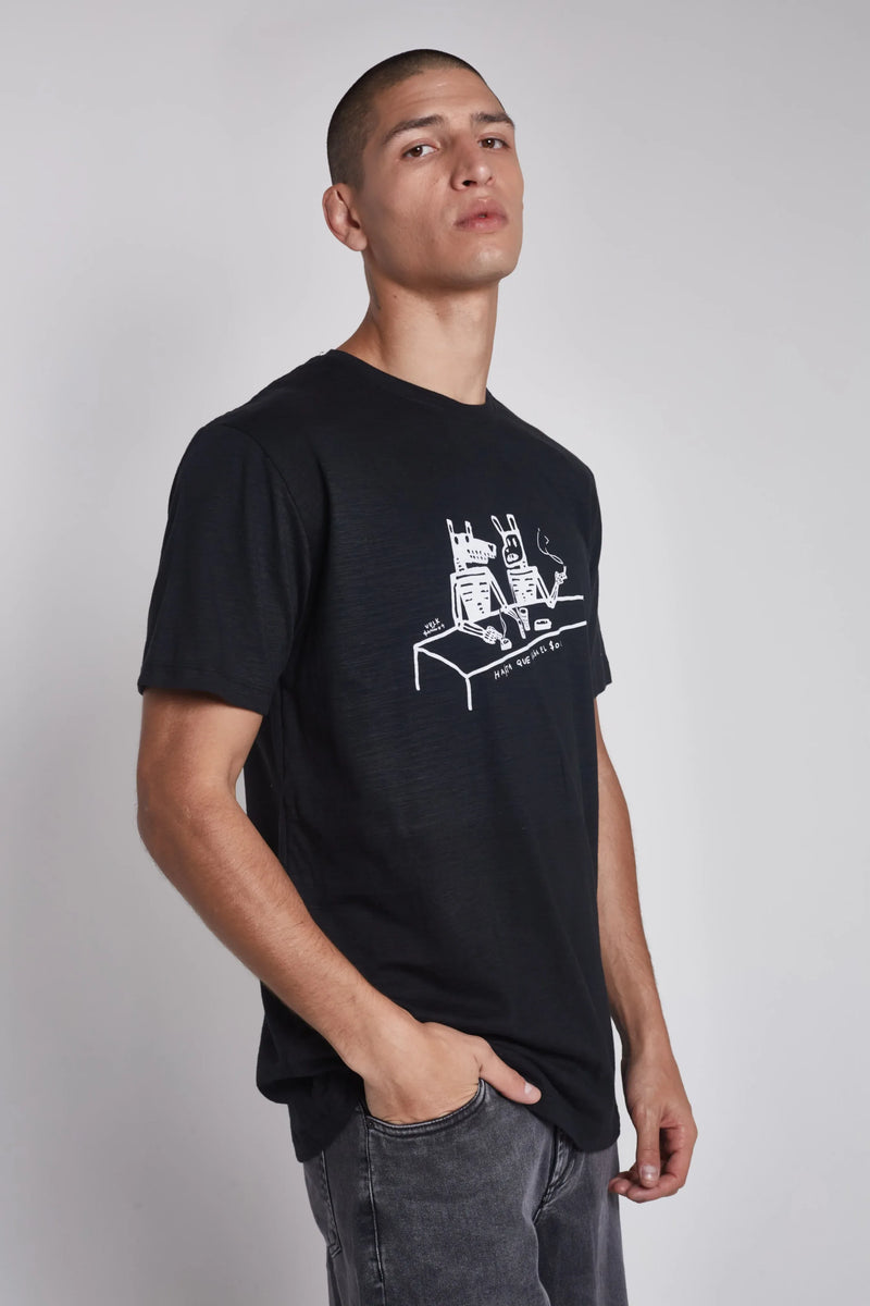Remera Vulk Small Talk Tee Negro