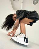 Zapatillas Dc Court Graffik Black White Kids