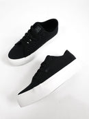 Zapatillas Dc M Manual Tx Plataforma Negro Blanco