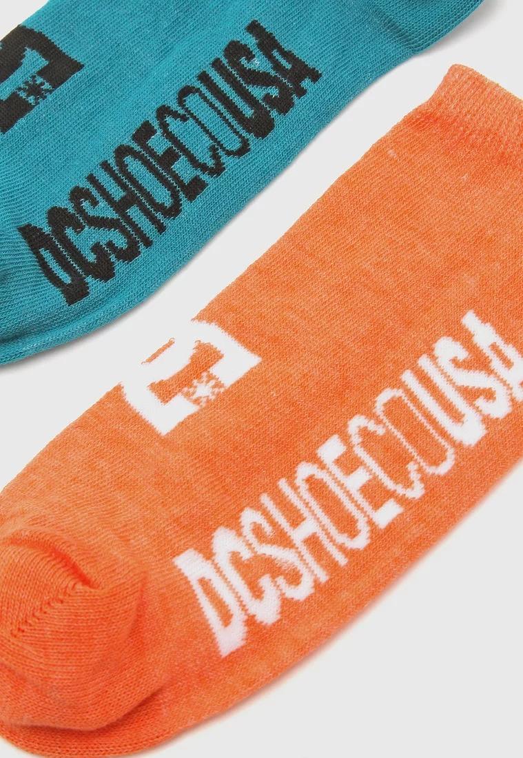 Medias DC Basic Logo Pack X2 Verde Naranja