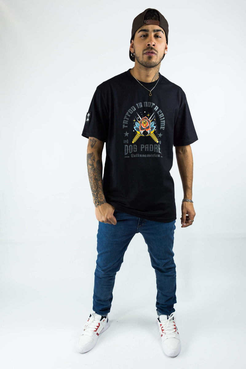 Remera Dos Padres Rmc H 2Fathers Crossed Daggers And Rose Negro