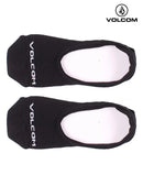 Medias Volcom H So No Show Solid Blanco Negro Pack x2 Pares