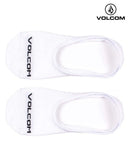 Medias Volcom H So No Show Solid Blanco Negro Pack x2 Pares