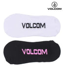 Medias Volcom M So No Show Solid Negro y Blanco Pack x2 Pares