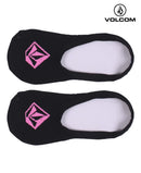 Medias Volcom M So No Show Solid Negro y Blanco Pack x2 Pares