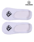 Medias Volcom M So No Show Solid Negro y Blanco Pack x2 Pares