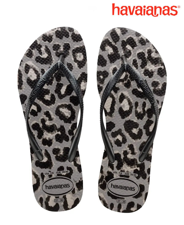 Ojotas Havaianas Animal Print M Hv Slim Animals Plateado