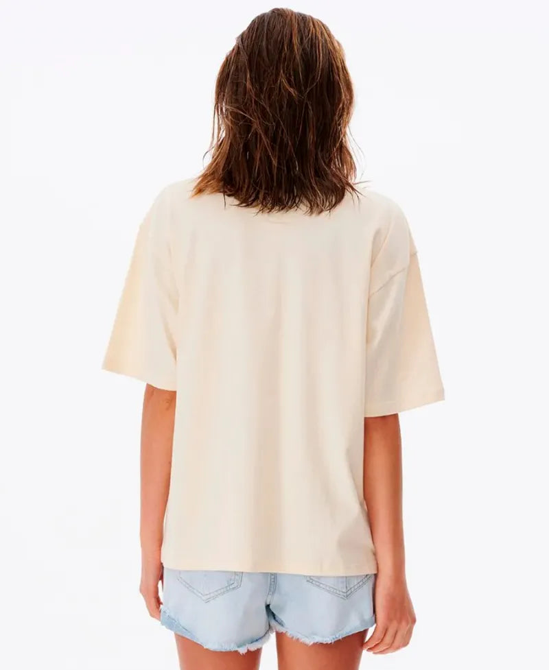 Remera Rip Curl Beige Rc G Te Mc Heritage Loose Essential