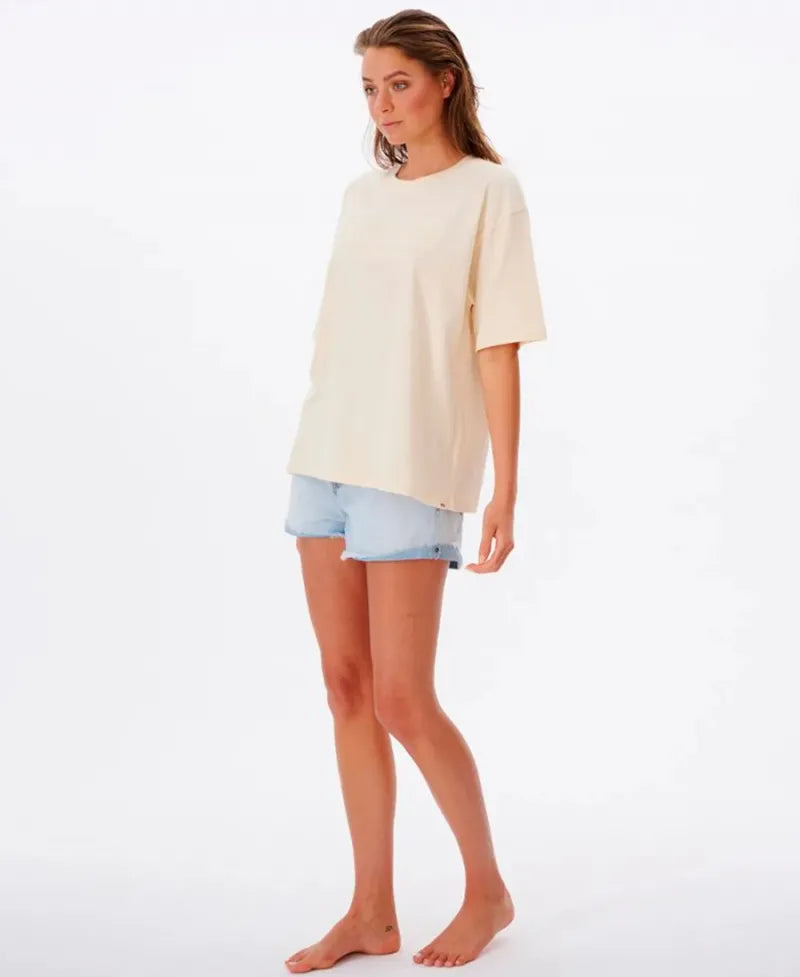 Remera Rip Curl Beige Rc G Te Mc Heritage Loose Essential