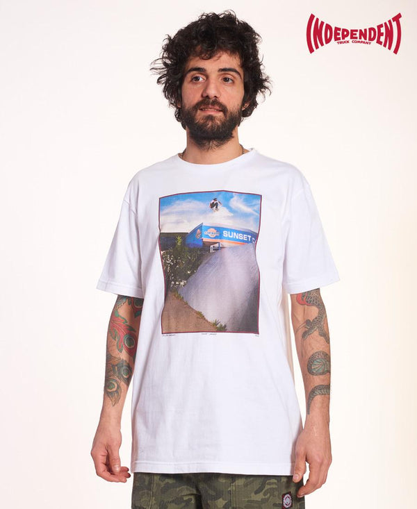 Remera Independent Hombre Oversize Te Mc Print  Blanco