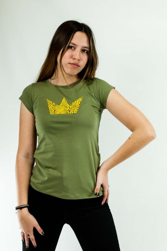 Remera Kingpin Oliva Mujer Diseño King Olive Crown