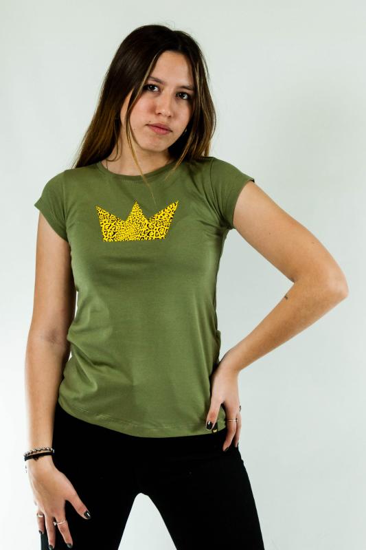 Remera Kingpin Oliva Mujer Diseño King Olive Crown